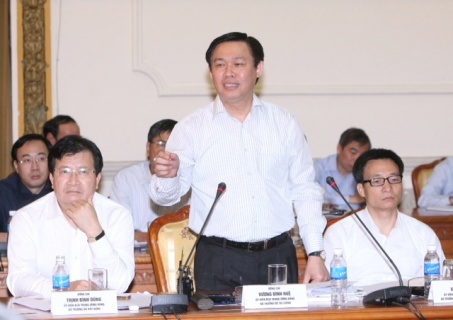 Bộ trưởng Bộ Tài chính Vương Đình Huệ phát biểu ý kiến tại buổi làm việc ngày 18/12/2012 về giải pháp tháo gỡ khó khăn, hỗ trợ thị trường BĐS